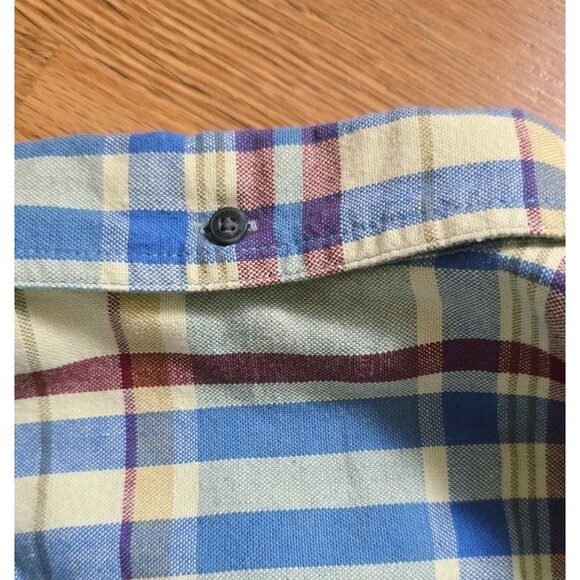Toad & Co Mens M Eddy Plaid Organic Button Up Hiking Camping Outdoors - Picture 5 of 8